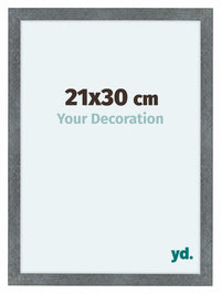 Como MDF Fotolijst 21x30cm Ijzer Geveegd Voorzijde Maat | Yourdecoration.nl
