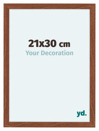 Como MDF Fotolijst 21x30cm Notenboom Voorzijde Maat | Yourdecoration.nl