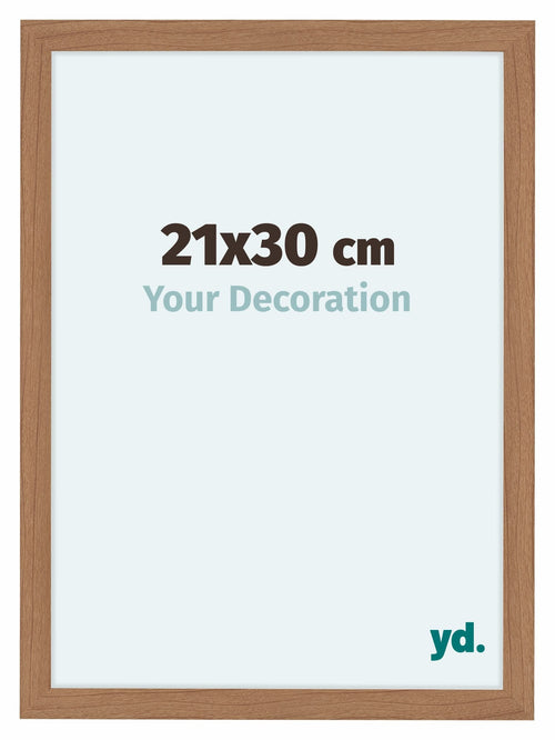 Como MDF Fotolijst 21x30cm Notenhout Licht Voorzijde Maat | Yourdecoration.nl