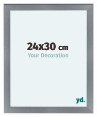 Como MDF Fotolijst 24x30cm Aluminium Geborsteld Voorzijde Maat | Yourdecoration.nl