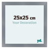 Como MDF Fotolijst 25x25cm Aluminium Geborsteld Voorzijde Maat | Yourdecoration.nl