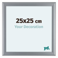 Como MDF Fotolijst 25x25cm Zilver Mat Voorzijde Maat | Yourdecoration.nl