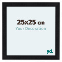 Como MDF Fotolijst 25x25cm Zwart Mat Voorzijde Maat | Yourdecoration.nl