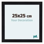 Como MDF Fotolijst 25x25cm Zwart Mat Voorzijde Maat | Yourdecoration.nl