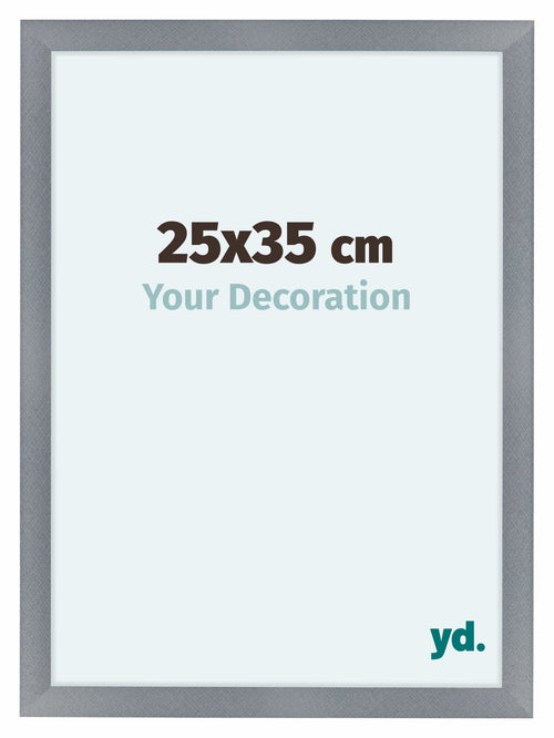 Como MDF Fotolijst 25x35cm Aluminium Geborsteld Voorzijde Maat | Yourdecoration.nl
