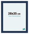 Como MDF Fotolijst 28x35cm Donkerblauw Geveegd Voorzijde Maat | Yourdecoration.nl