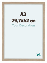 Como MDF Fotolijst 29 7x42cm A3 Eiken Licht Voorzijde Maat | Yourdecoration.nl