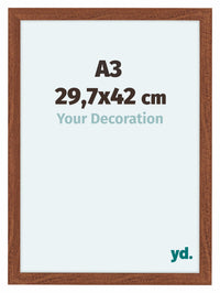 Como MDF Fotolijst 29 7x42cm A3 Notenboom Voorzijde Maat | Yourdecoration.nl