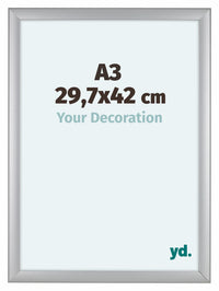 Como MDF Fotolijst 29 7x42cm A3 Zilver Mat Voorzijde Maat | Yourdecoration.nl