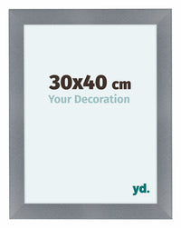 Como MDF Fotolijst 30x40cm Aluminium Geborsteld Voorzijde Maat | Yourdecoration.nl