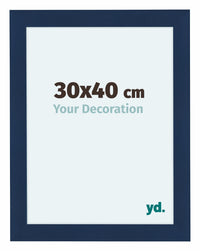 Como MDF Fotolijst 30x40cm Donkerblauw Geveegd Voorzijde Maat | Yourdecoration.nl