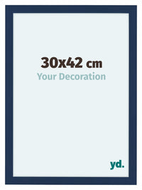 Como MDF Fotolijst 30x42cm Donkerblauw Geveegd Voorzijde Maat | Yourdecoration.nl