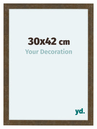 Como MDF Fotolijst 30x42cm Goud Antiek Voorzijde Maat | Yourdecoration.nl
