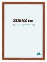 Como MDF Fotolijst 30x42cm Notenboom Voorzijde Maat | Yourdecoration.nl