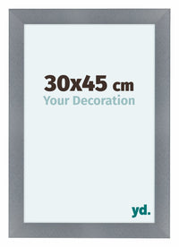 Como MDF Fotolijst 30x45cm Aluminium Geborsteld Voorzijde Maat | Yourdecoration.nl