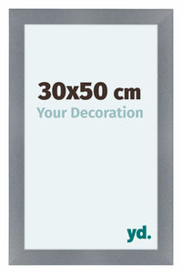 Como MDF Fotolijst 30x50cm Aluminium Geborsteld Voorzijde Maat | Yourdecoration.nl