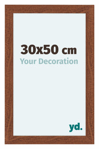 Como MDF Fotolijst 30x50cm Notenboom Voorzijde Maat | Yourdecoration.nl