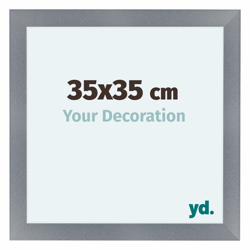Como MDF Fotolijst 35x35cm Aluminium Geborsteld Voorzijde Maat | Yourdecoration.nl