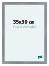 Como MDF Fotolijst 35x50cm Aluminium Geborsteld Voorzijde Maat | Yourdecoration.nl