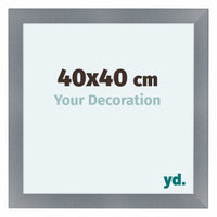 Como MDF Fotolijst 40x40cm Aluminium Geborsteld Voorzijde Maat | Yourdecoration.nl