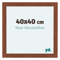 Como MDF Fotolijst 40x40cm Notenboom Voorzijde Maat | Yourdecoration.nl