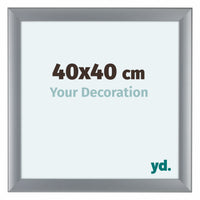 Como MDF Fotolijst 40x40cm Zilver Mat Voorzijde Maat | Yourdecoration.nl