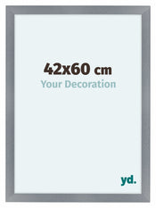 Como MDF Fotolijst 42x60cm Aluminium Geborsteld Voorzijde Maat | Yourdecoration.nl