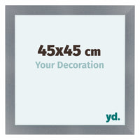 Como MDF Fotolijst 45x45cm Aluminium Geborsteld Voorzijde Maat | Yourdecoration.nl