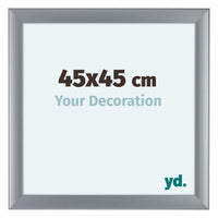 Como MDF Fotolijst 45x45cm Zilver Mat Voorzijde Maat | Yourdecoration.nl