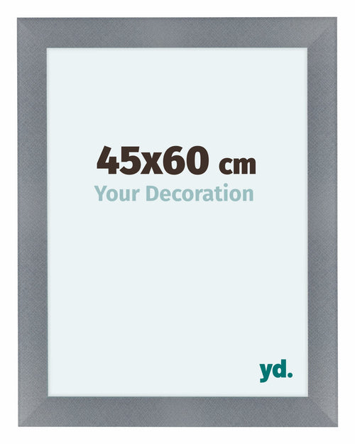 Como MDF Fotolijst 45x60cm Aluminium Geborsteld Voorzijde Maat | Yourdecoration.nl