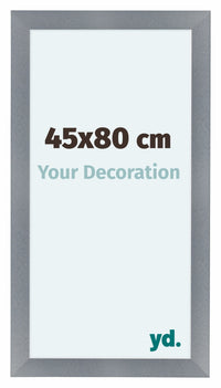 Como MDF Fotolijst 45x80cm Aluminium Geborsteld Voorzijde Maat | Yourdecoration.nl