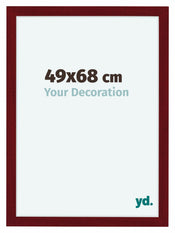 Como MDF Fotolijst 49x68cm Wijnrood Geveegd Voorzijde Maat | Yourdecoration.nl