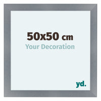 Como MDF Fotolijst 50x50cm Aluminium Geborsteld Voorzijde Maat | Yourdecoration.nl
