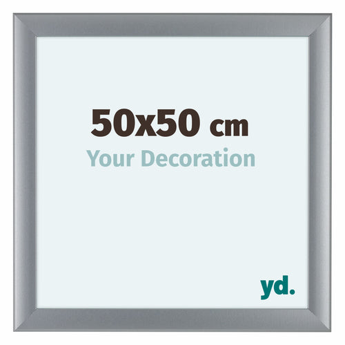Como MDF Fotolijst 50x50cm Zilver Mat Voorzijde Maat | Yourdecoration.nl