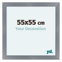 Como MDF Fotolijst 55x55cm Aluminium Geborsteld Voorzijde Maat | Yourdecoration.nl