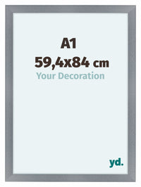 Como MDF Fotolijst 59 4x84cm A1 Aluminium Geborsteld Voorzijde Maat | Yourdecoration.nl