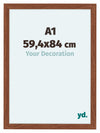 Como MDF Fotolijst 59 4x84cm A1 Notenboom Voorzijde Maat | Yourdecoration.nl