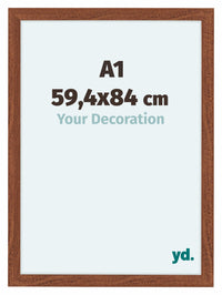 Como MDF Fotolijst 59 4x84cm A1 Notenboom Voorzijde Maat | Yourdecoration.nl