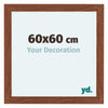 Como MDF Fotolijst 60x60cm Notenboom Voorzijde Maat | Yourdecoration.nl