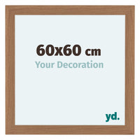 Como MDF Fotolijst 60x60cm Notenhout Licht Voorzijde Maat | Yourdecoration.nl