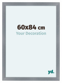 Como MDF Fotolijst 60x84cm Aluminium Geborsteld Voorzijde Maat | Yourdecoration.nl