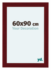 Como MDF Fotolijst 60x90cm Wijnrood Geveegd Voorzijde Maat | Yourdecoration.nl