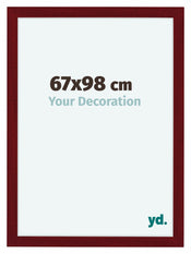 Como MDF Fotolijst 67x98cm Wijnrood Geveegd Voorzijde Maat | Yourdecoration.nl