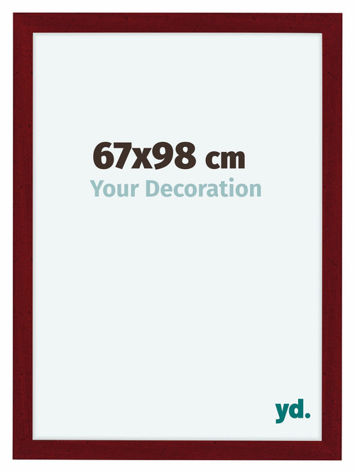 Como MDF Fotolijst 67x98cm Wijnrood Geveegd Voorzijde Maat | Yourdecoration.nl