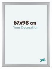 Como MDF Fotolijst 67x98cm Zilver Mat Voorzijde Maat | Yourdecoration.nl