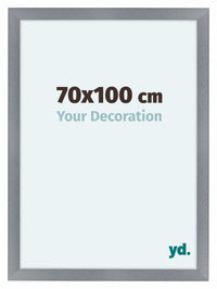 Como MDF Fotolijst 70x100cm Aluminium Geborsteld Voorzijde Maat | Yourdecoration.nl