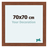 Como MDF Fotolijst 70x70cm Notenboom Voorzijde Maat | Yourdecoration.nl
