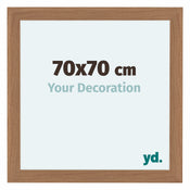 Como MDF Fotolijst 70x70cm Notenhout Licht Voorzijde Maat | Yourdecoration.nl