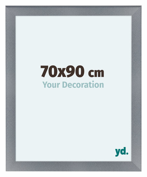 Como MDF Fotolijst 70x90cm Aluminium Geborsteld Voorzijde Maat | Yourdecoration.nl