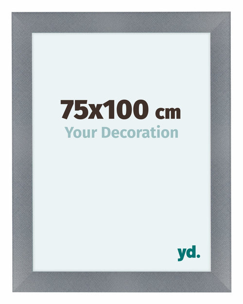 Como MDF Fotolijst 75x100cm Aluminium Geborsteld Voorzijde Maat | Yourdecoration.nl